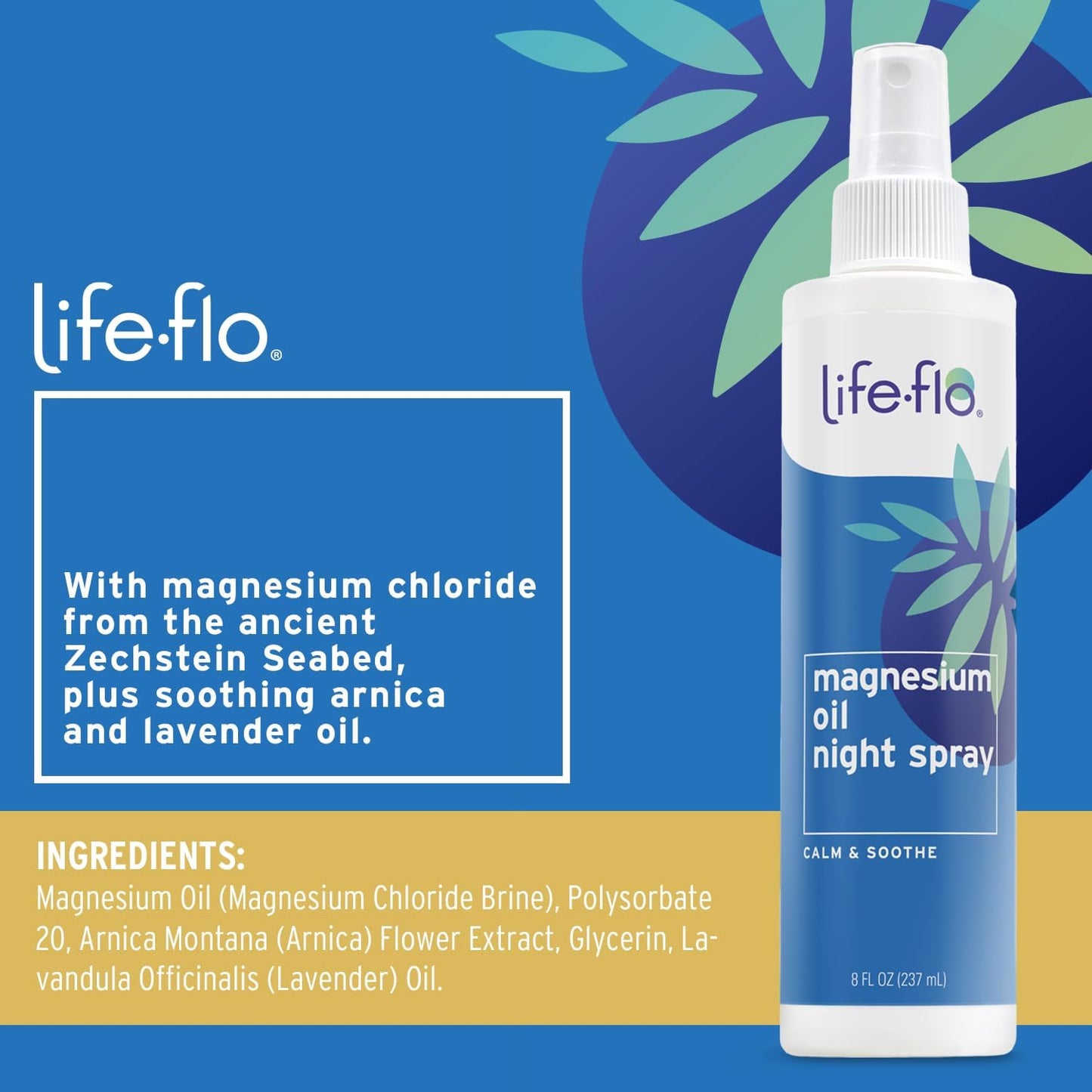 Life Flo Magnesium Oil Night Spray 8oz