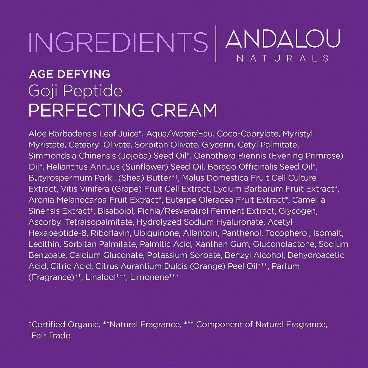 Andalou Goji Peptide Perfecting Cream 1.7oz