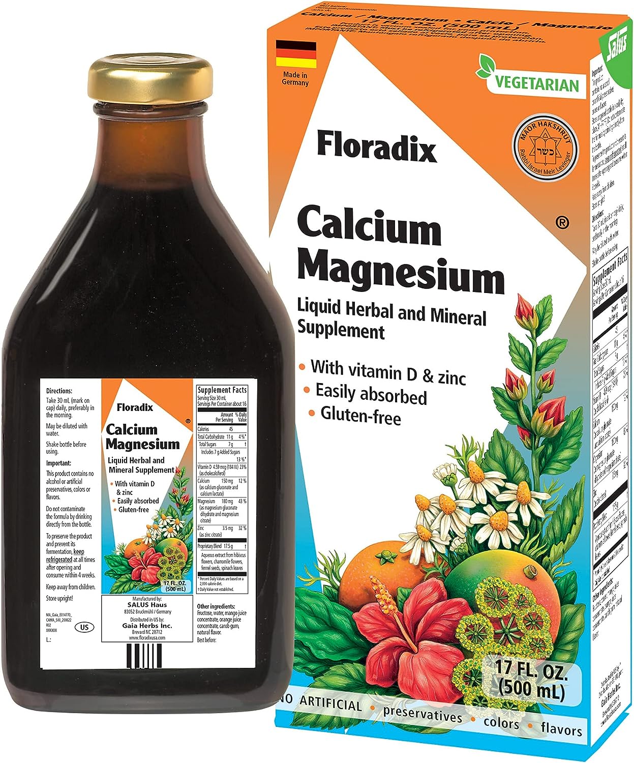 Floradix Calcium & Magnesium 17oz