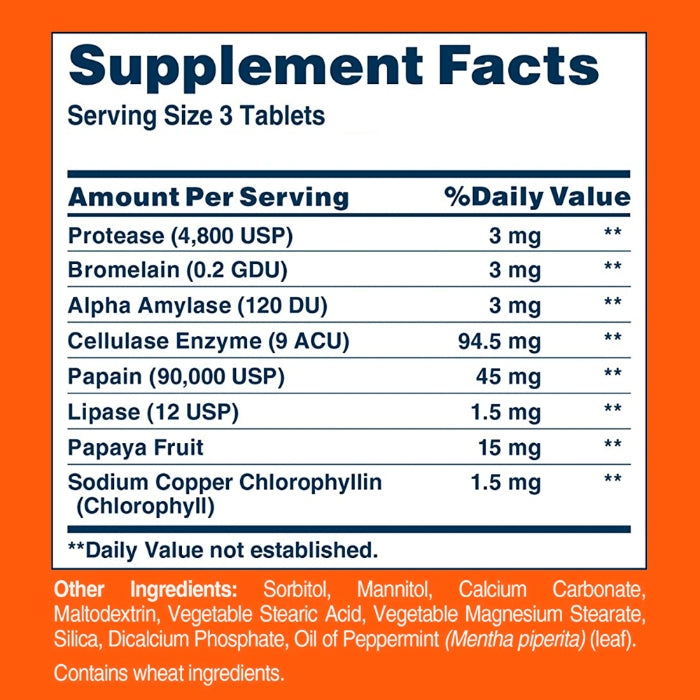 American Health Super Papaya Enzyme Plus 180wfrs